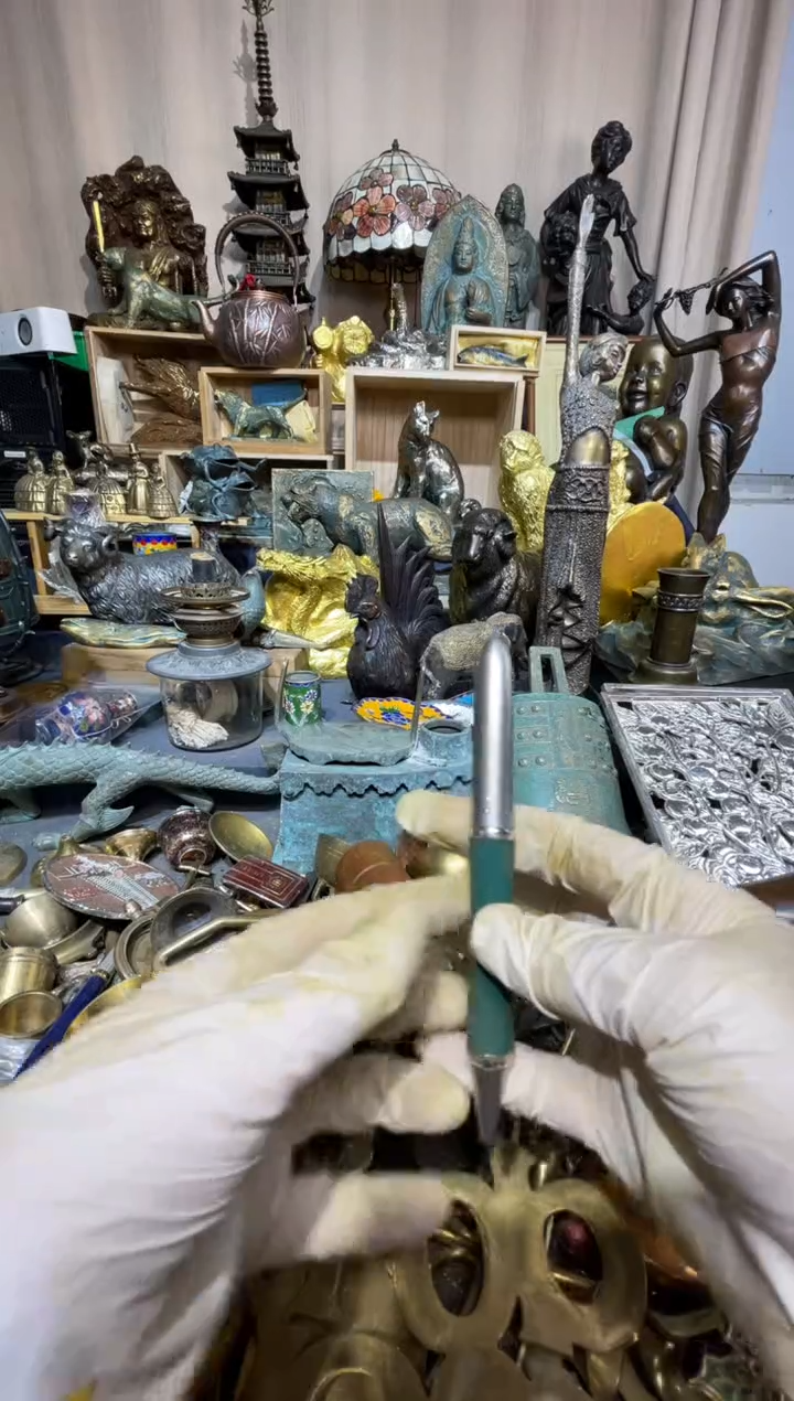 茶盏大阪中古铜器摆件8