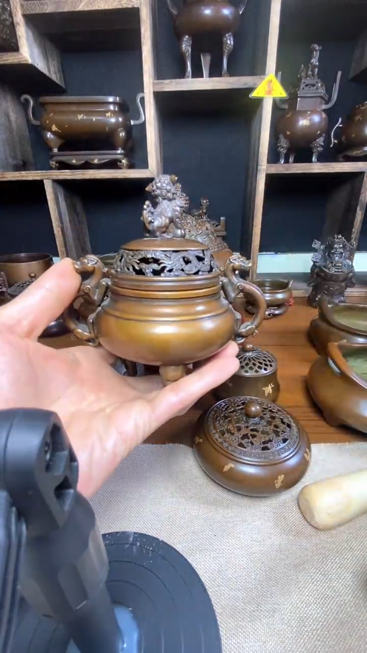 【闪购商品】苏工 普工精品铜 摆件熏香炉/摆件