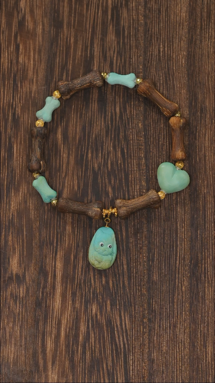 【闪购商品】绿松石挂饰18K金镶嵌1