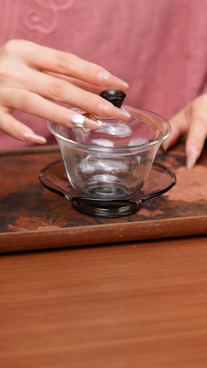 【闪购商品】禾器/荷叶盖碗/浅黑色/定制版