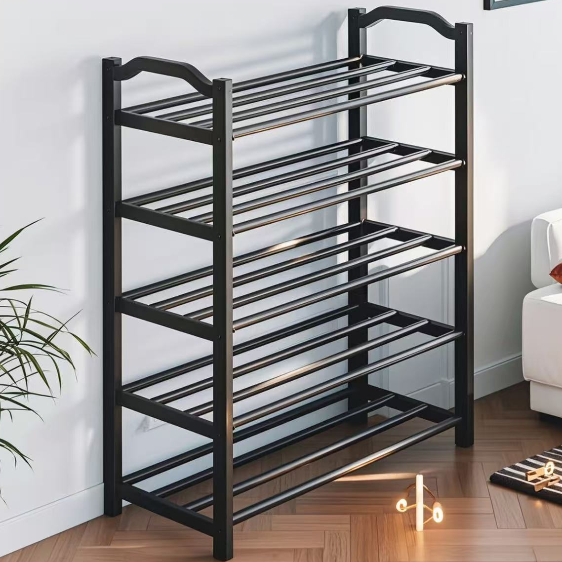 【功能多多】可移动寝室字母可拆装纯色简约风鞋子结实出租屋鞋架1