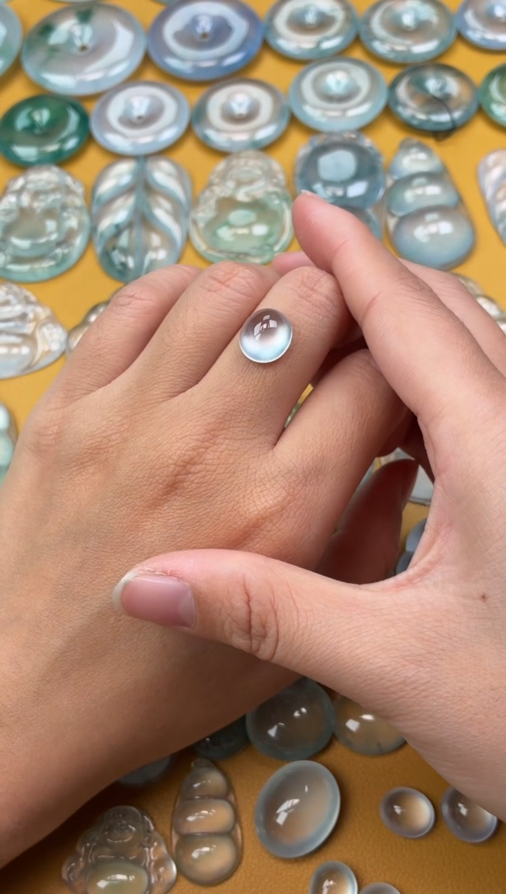 吊坠(不含链)未镶嵌翡翠21 蛋面 11.4 10.3 5.8