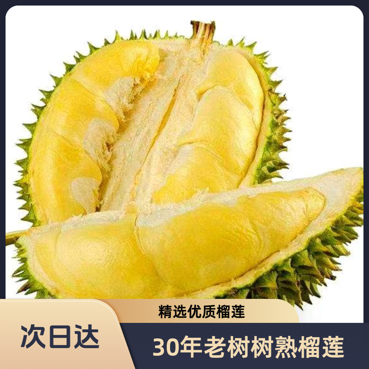 【整箱净重14.5斤4颗】大品牌精品4A果新鲜榴莲老树榴莲核小皮薄肉厚顺丰包邮y干尧越南社会主义共和国