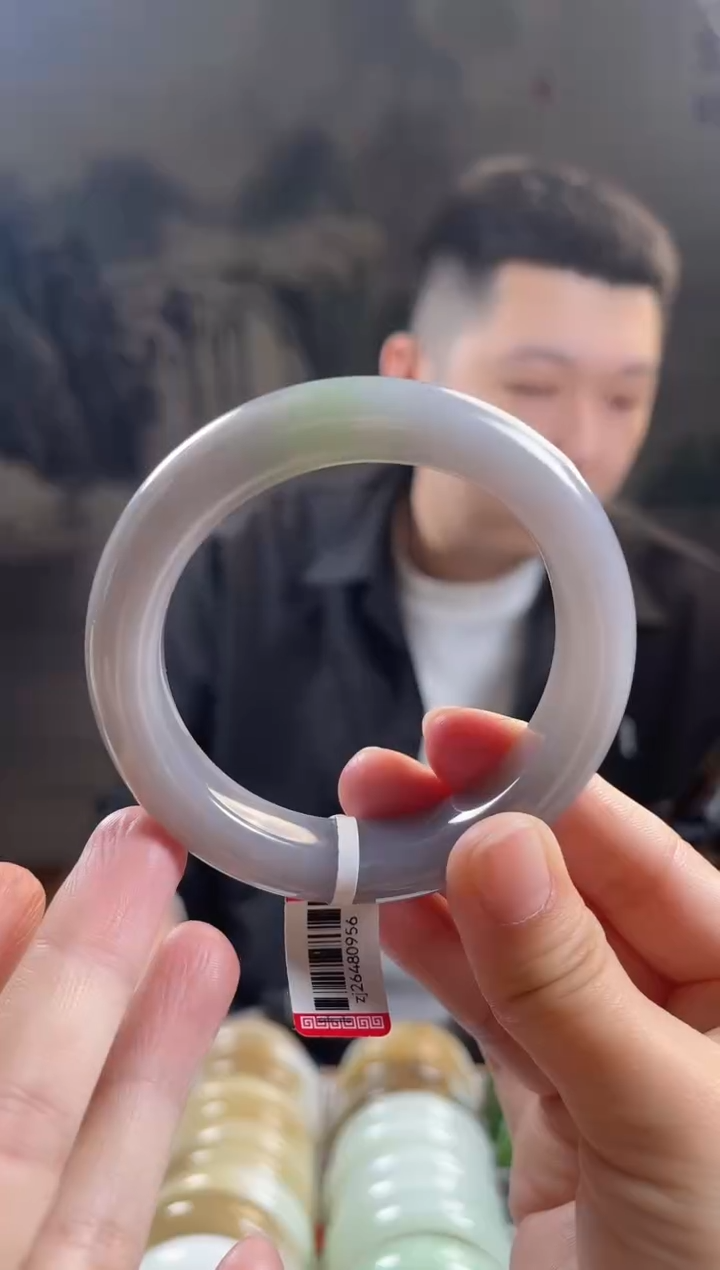 未镶嵌手镯和田玉57+圈口0956