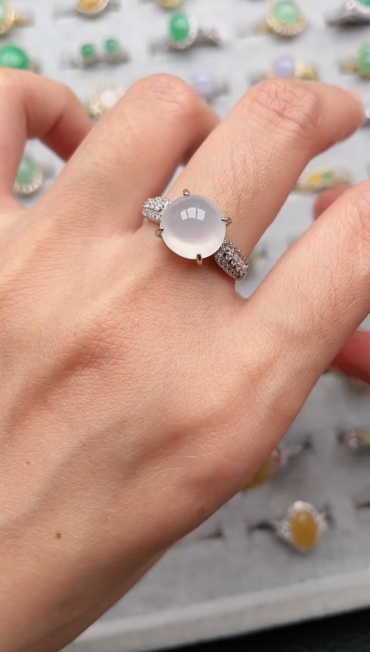 【闪购商品】翡翠戒指银S925镶嵌1111