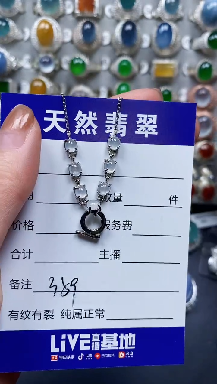 【闪购商品】翡翠颈饰银S925镶嵌0359
