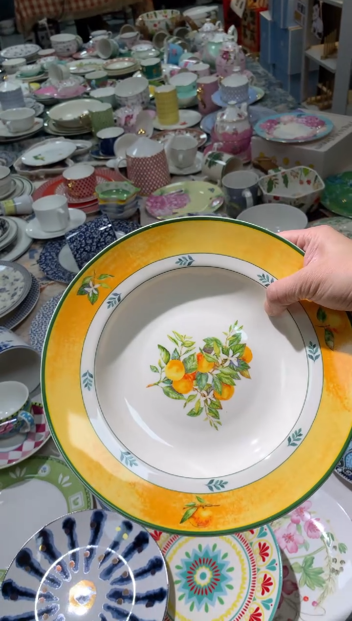 【闪购商品】瓷片陶瓷原单CC429餐具1个汤盘