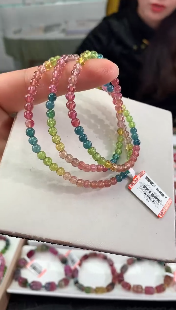 未镶嵌手串碧玺多样性发一条