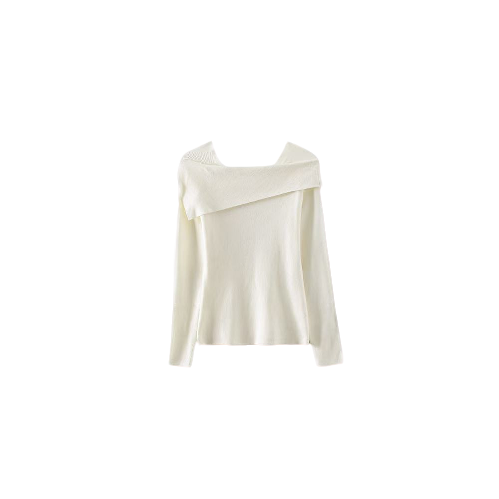 【纯欲穿搭】百搭翻领针织上衣9018