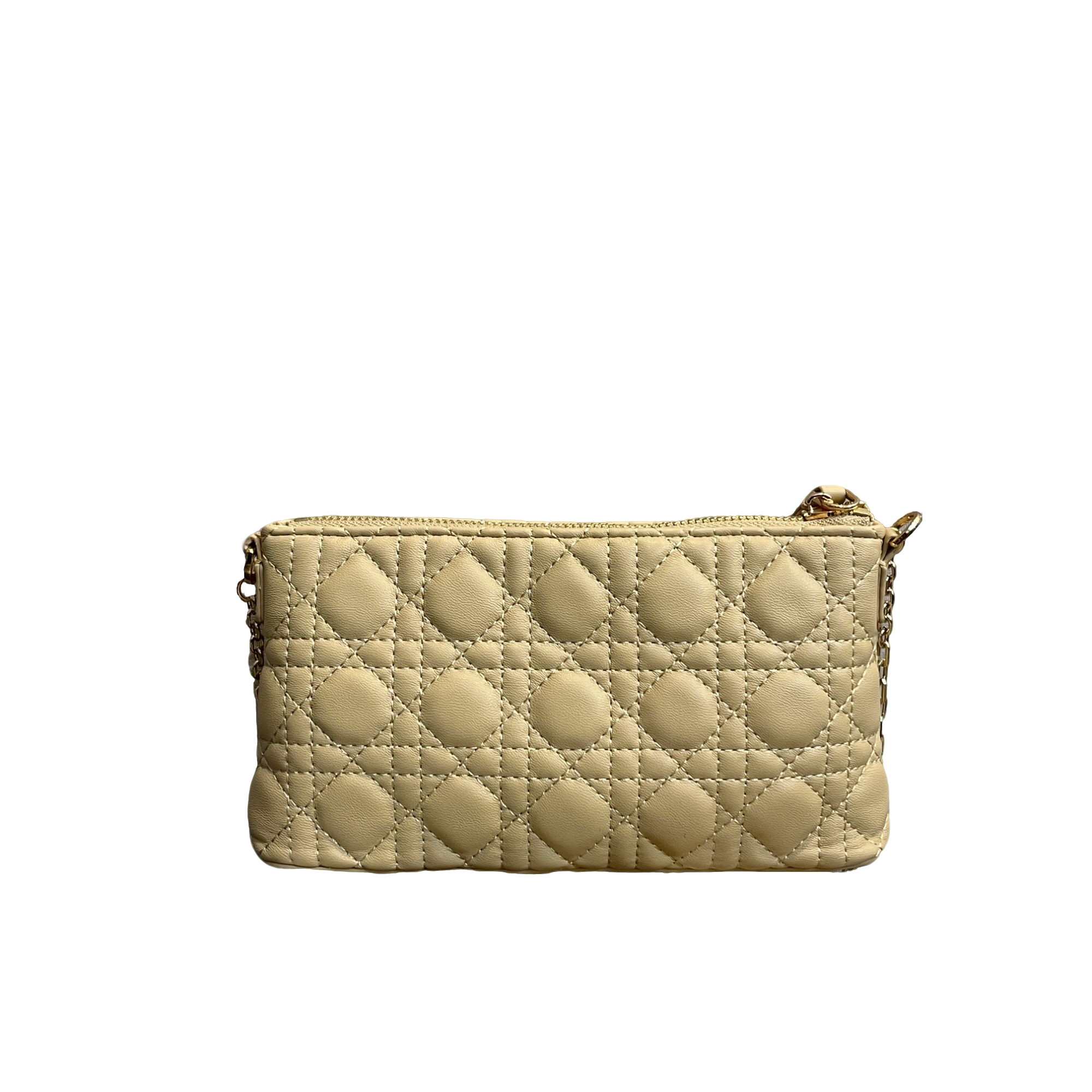 TOLEX2025新款手工时尚百搭五格小真皮奶杏色女包