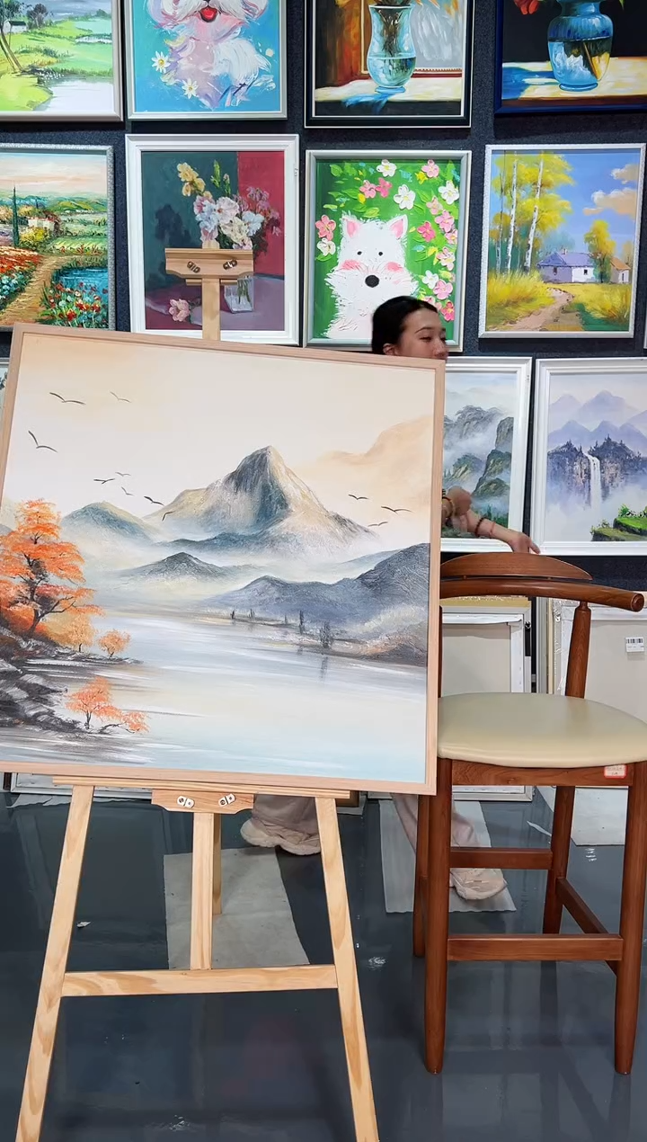 【闪购商品】油画115号 80*80 山水-手绘油画
