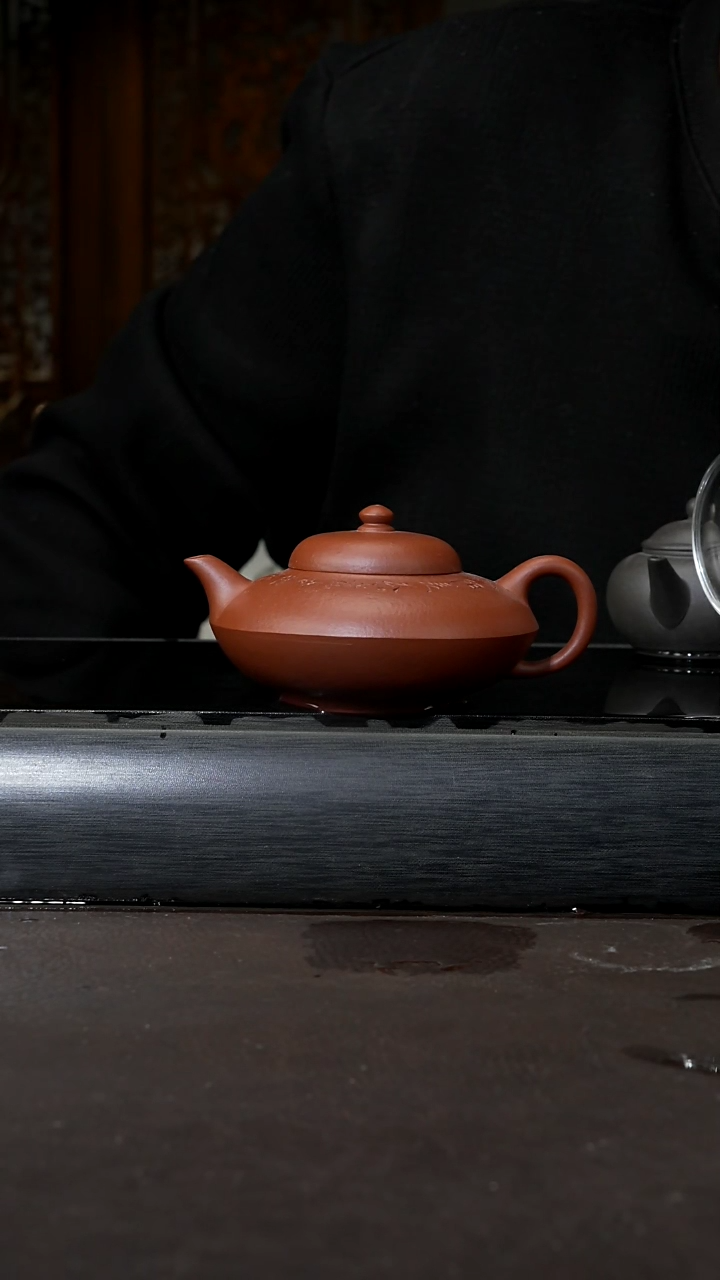 【闪购商品】紫砂茶壶朱泥 曼生合欢 013