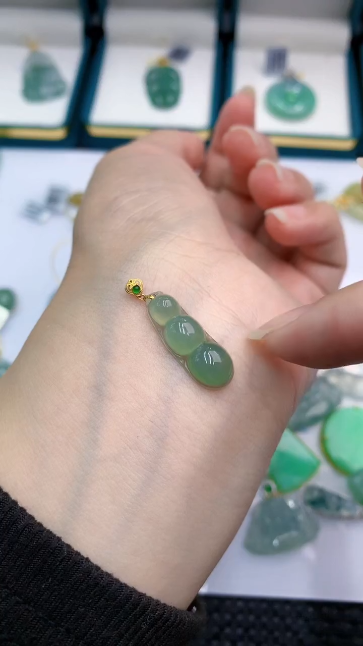 【闪购商品】翡翠颈饰18K金镶嵌            8