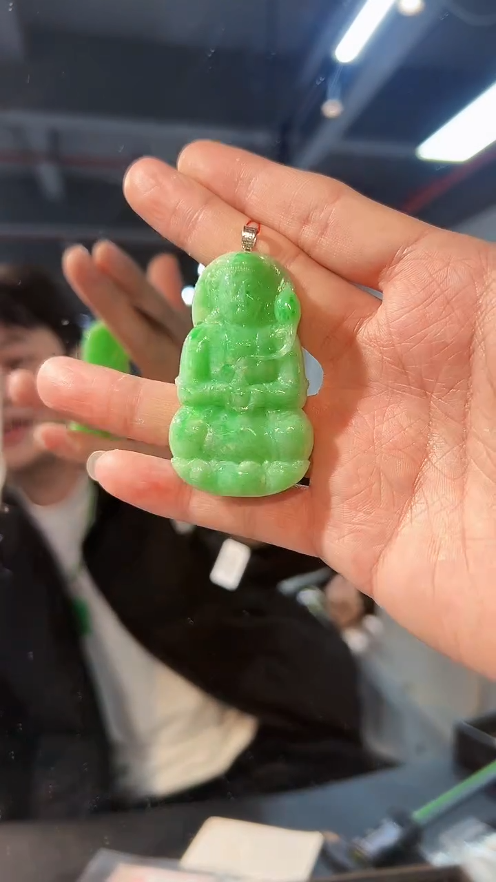 【闪购商品】翡翠颈饰18K金镶嵌缅料A货/支持复检/一件