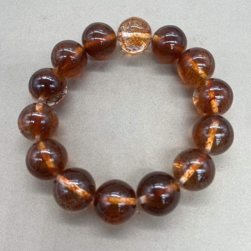 手链 【落日熔金 流光照人】黄手链ZX073416