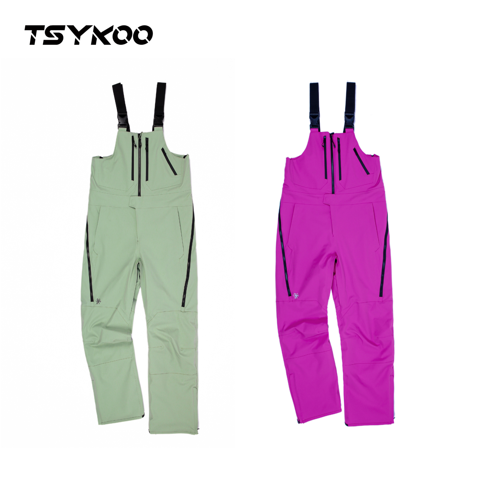 【TSY-3L加棉背带裤】男女士单板双板高防水2W保暖户外滑雪背带裤