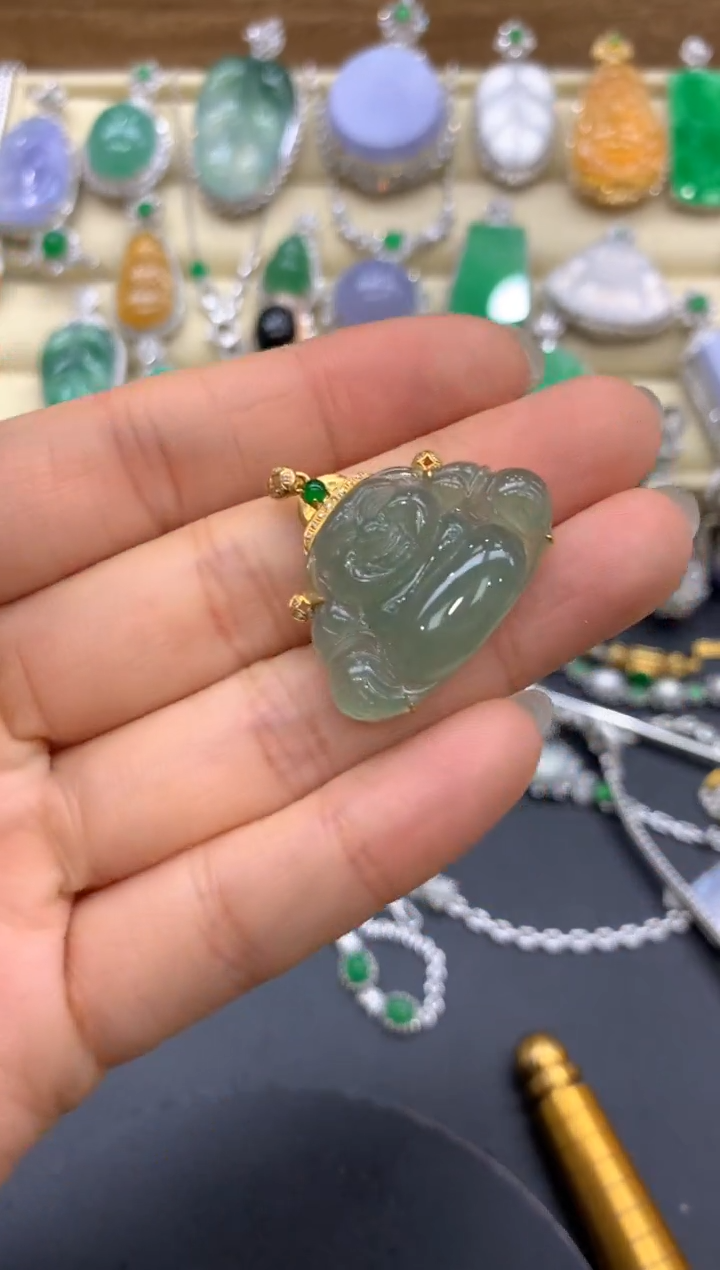 【闪购商品】翡翠颈饰18K金镶嵌255-中国好珍宝