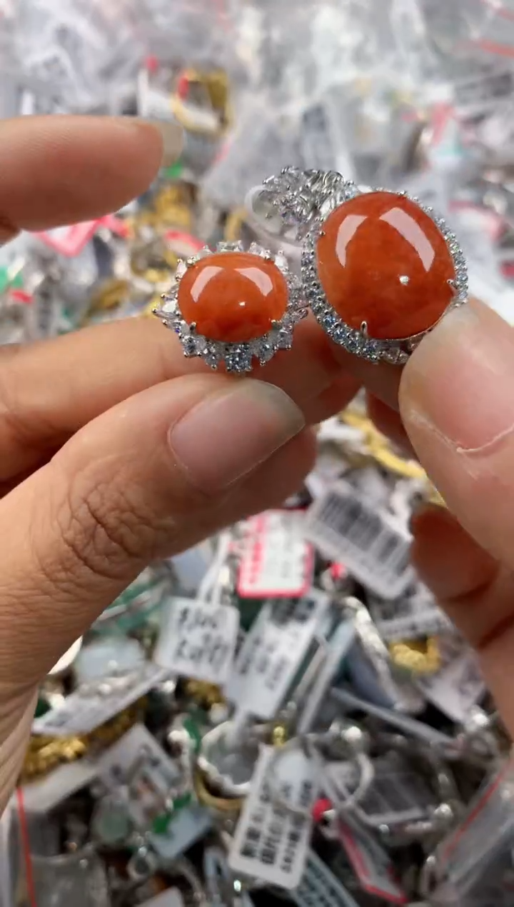 银S925镶嵌戒指翡翠333     4