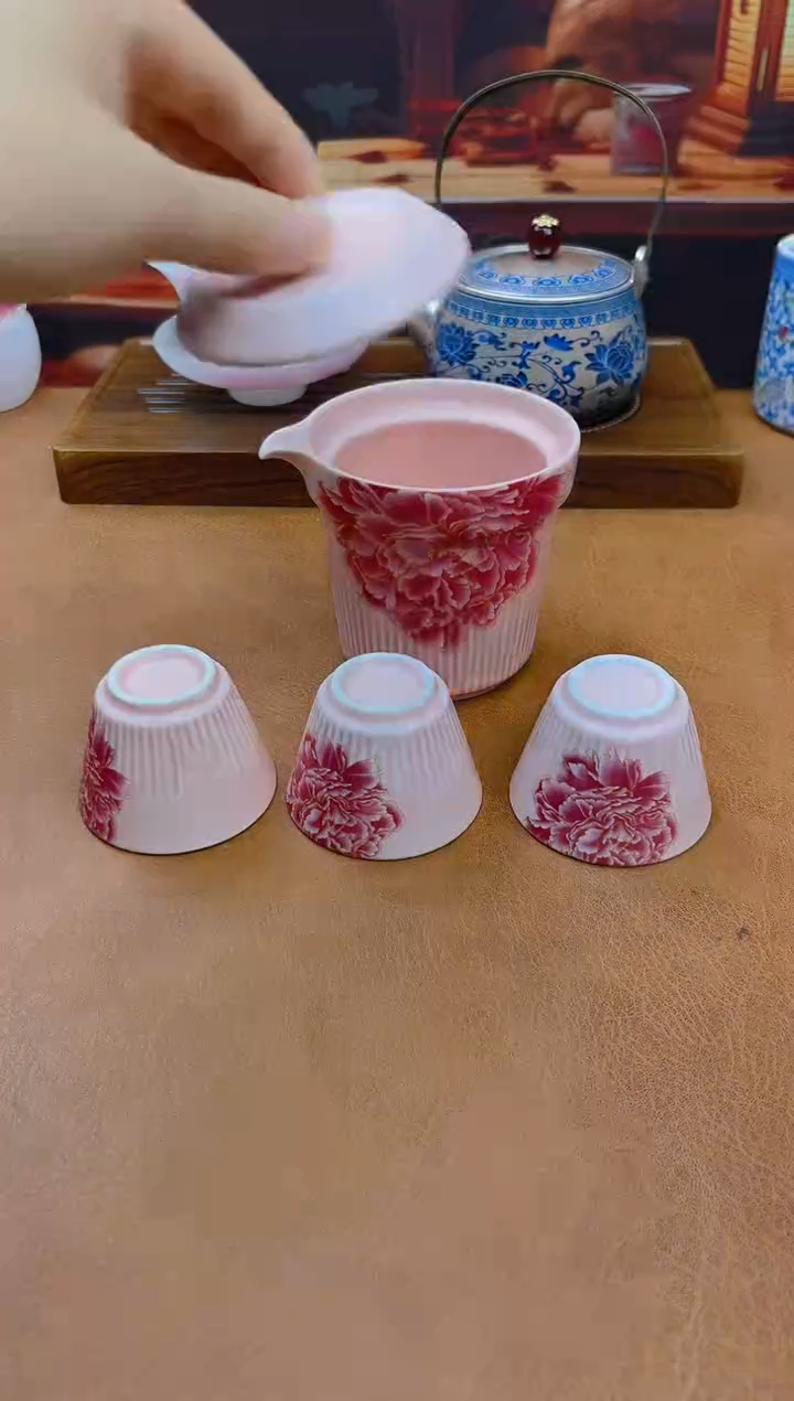 陶瓷茶具摆件旅行套组