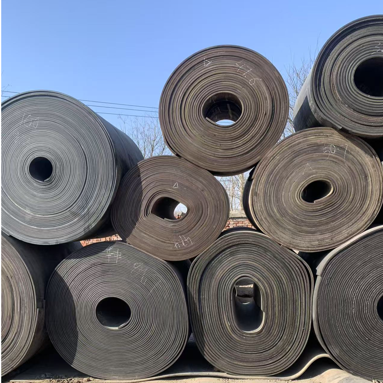 旧尼龙线输送带传送带皮带牛羊槽子铺房顶铺地面铺车厢耐磨橡胶垫