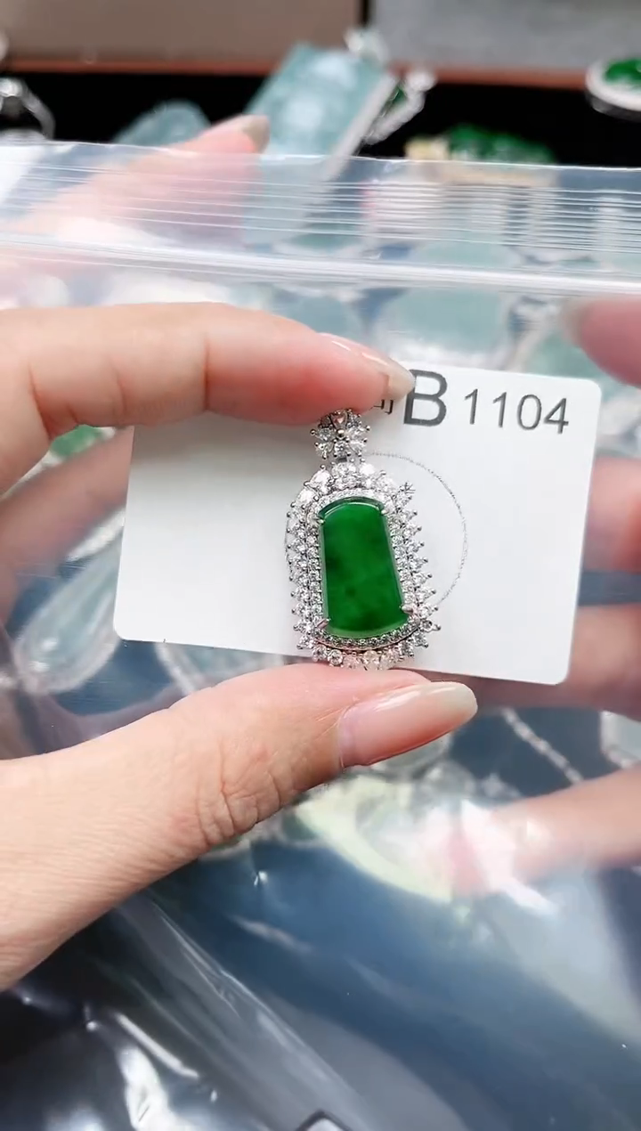 【闪购商品】翡翠颈饰未镶嵌1104赠皮绳