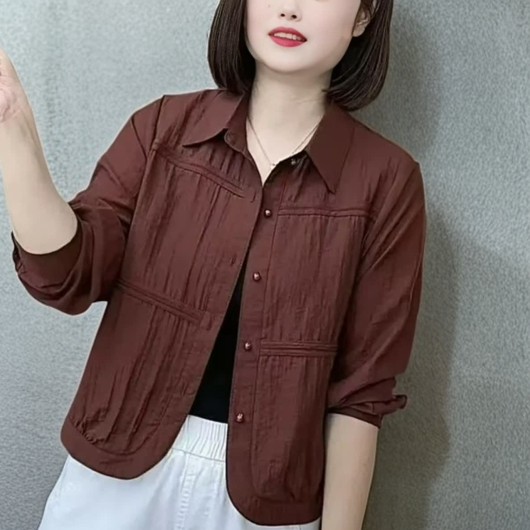 2025百搭质感洋气外套显瘦时尚通勤百搭遮肉设计休闲673