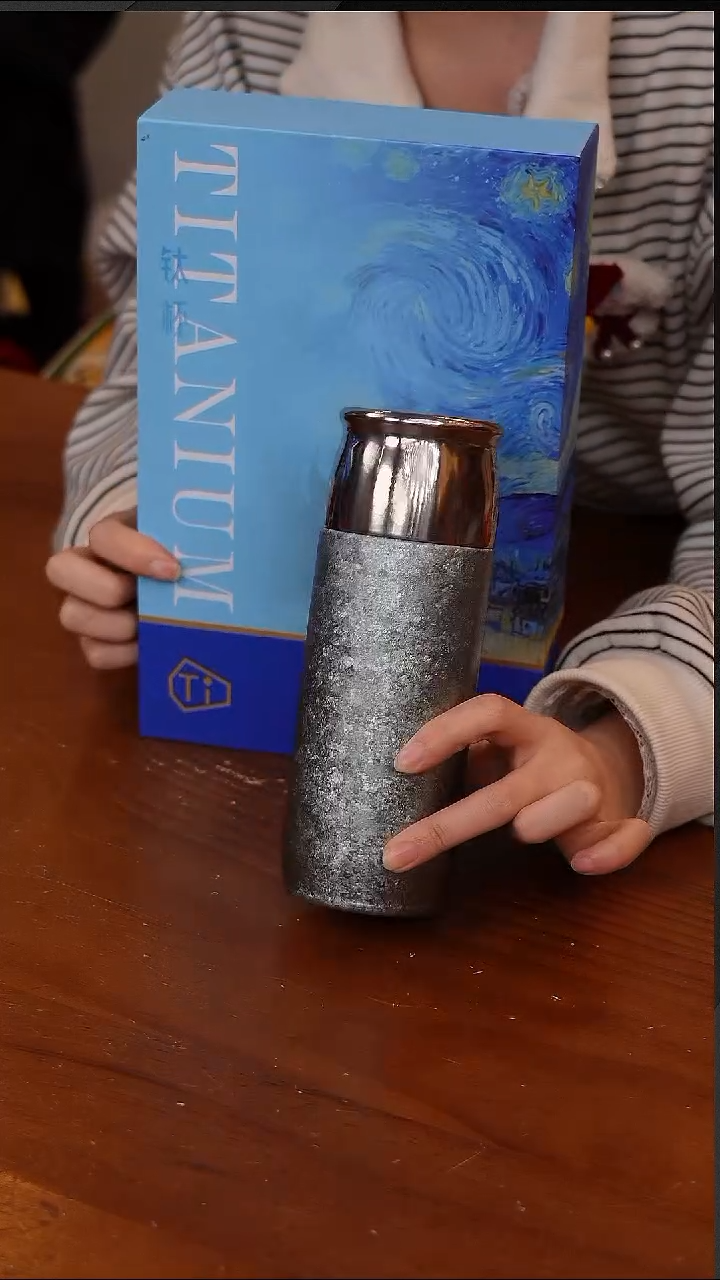 陶96-钛杯-400毫升-礼 盒装【浅蓝色】【ZB044】