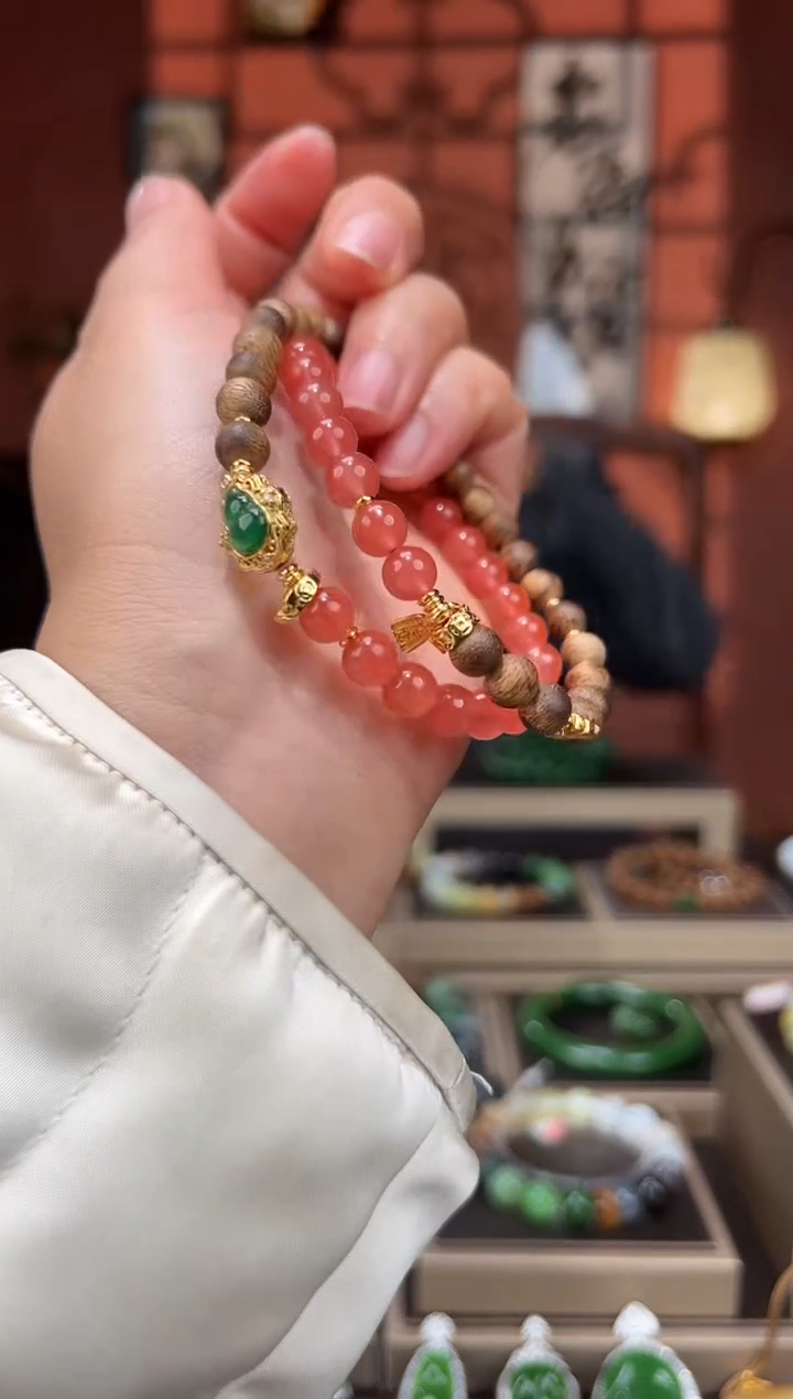 未镶嵌南红玛瑙戒指手链