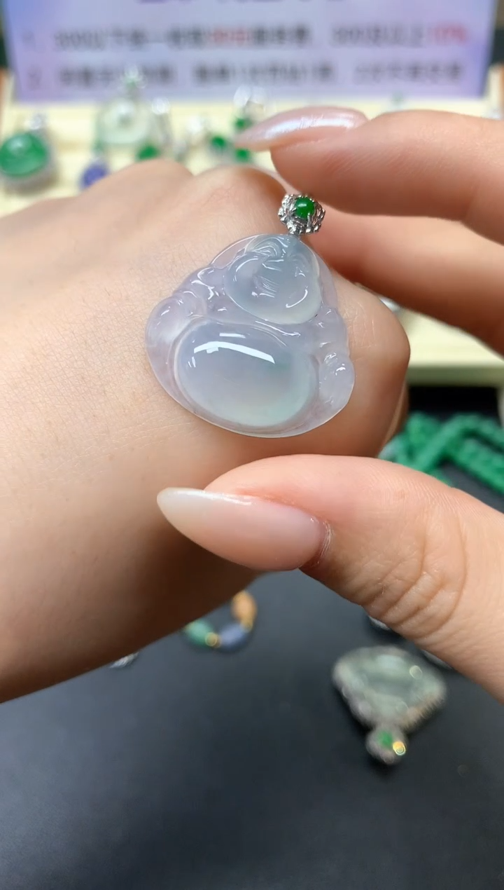 【闪购商品】翡翠吊坠(不含链)18K金镶嵌吊坠|1550+155