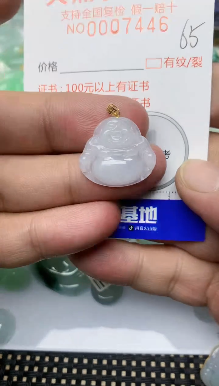 【闪购商品】翡翠颈饰18K金镶嵌天然A货翡翠