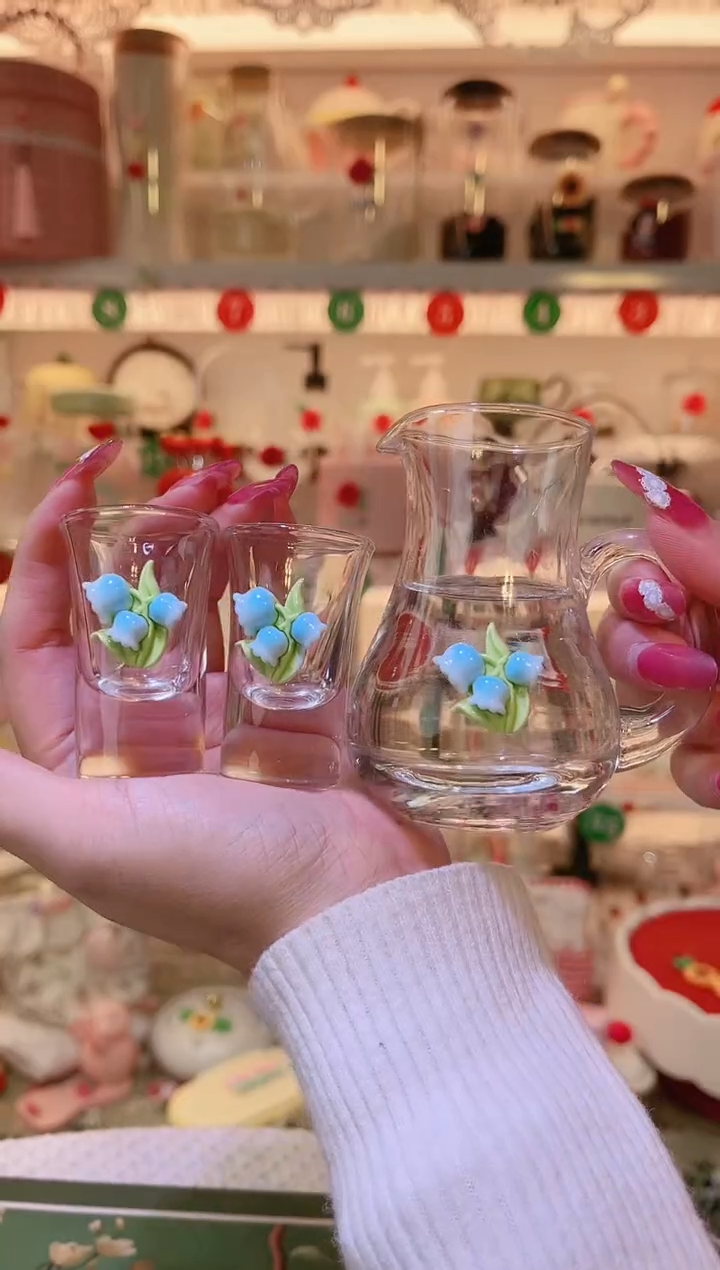 铃兰花酒具套装——手工制作品质好！