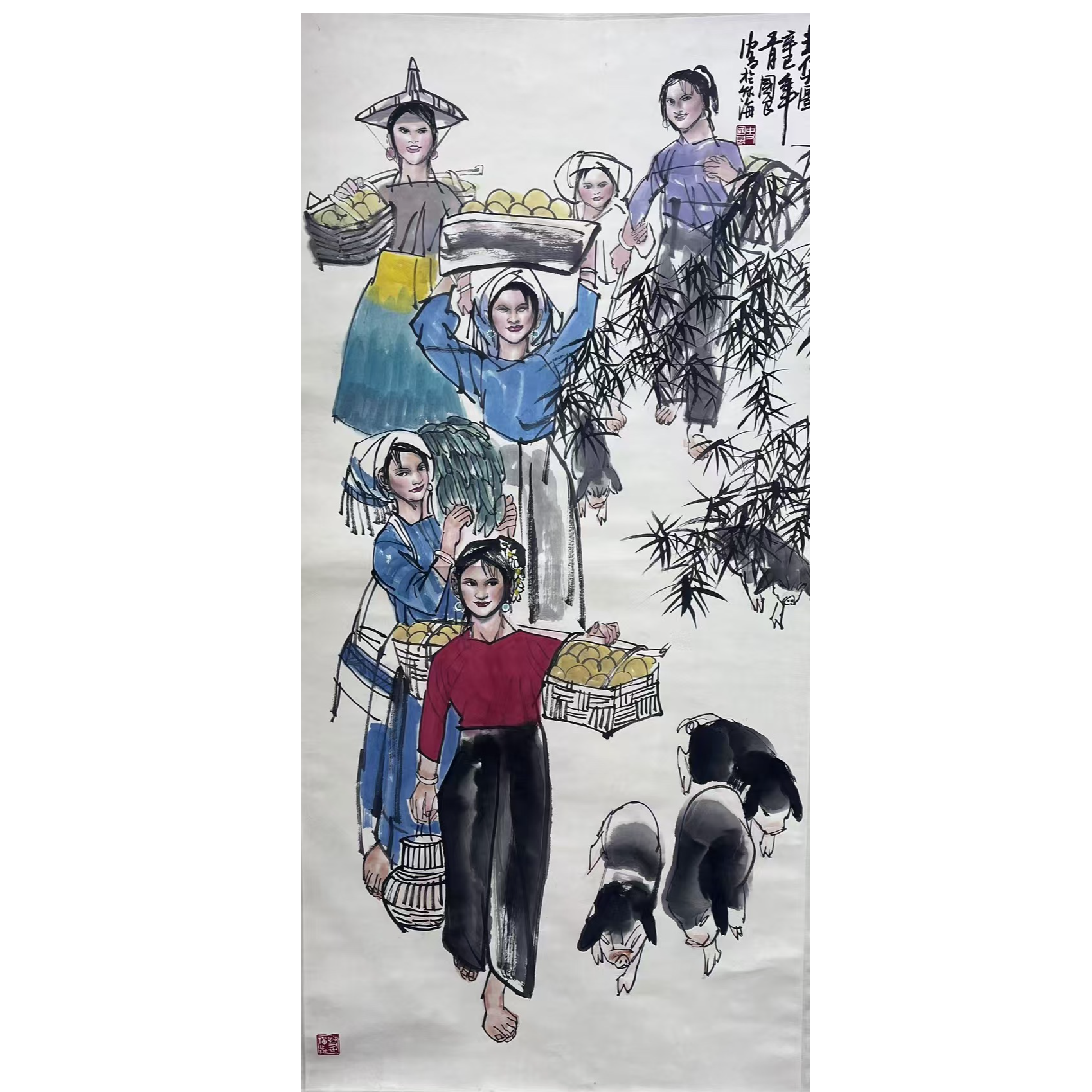 史 人物立轴137×67 8.2平尺