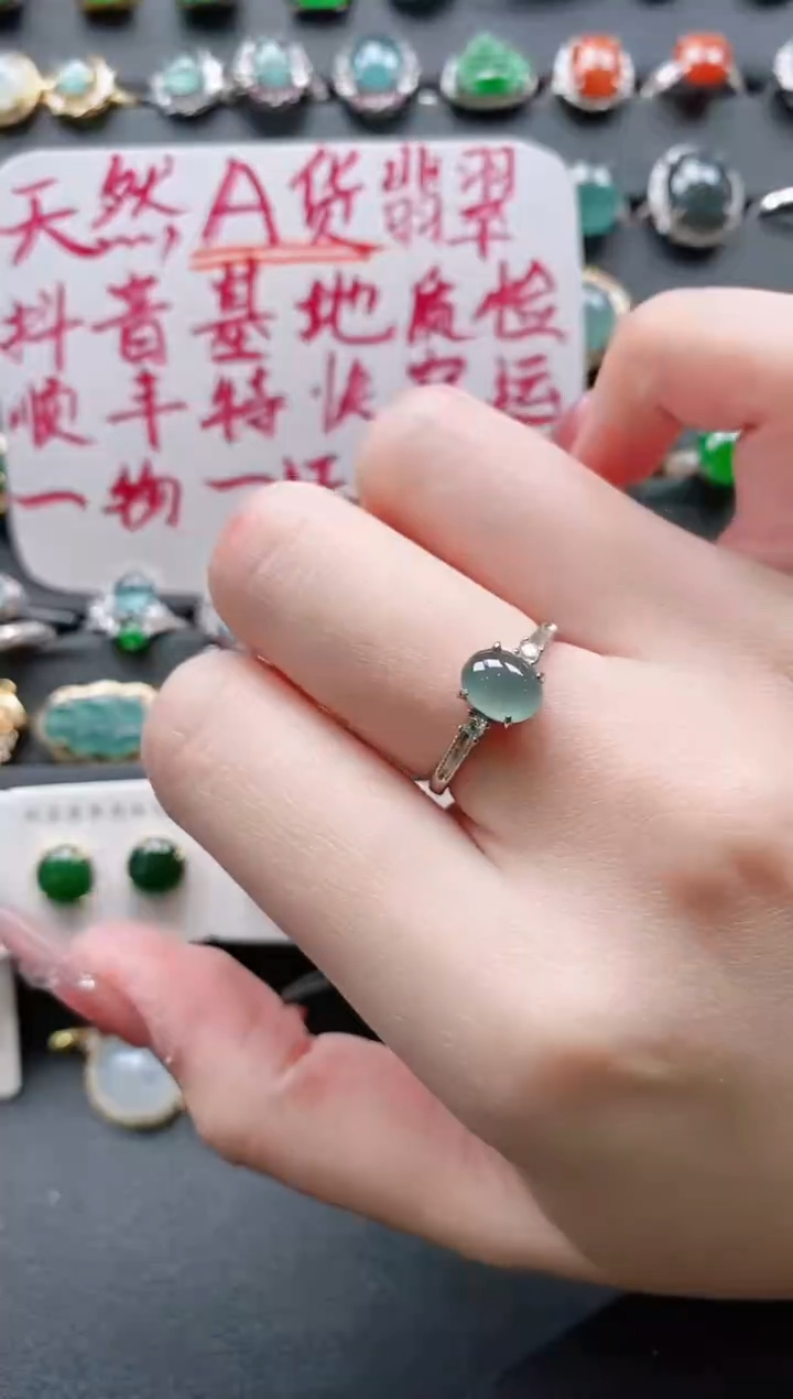 【闪购商品】翡翠戒指银S925镶嵌11111111