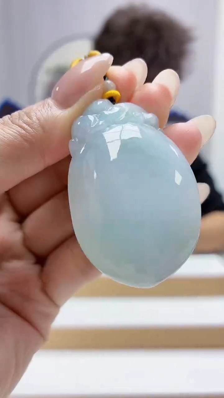 未镶嵌定制翡翠4688MM-毛货挂件48