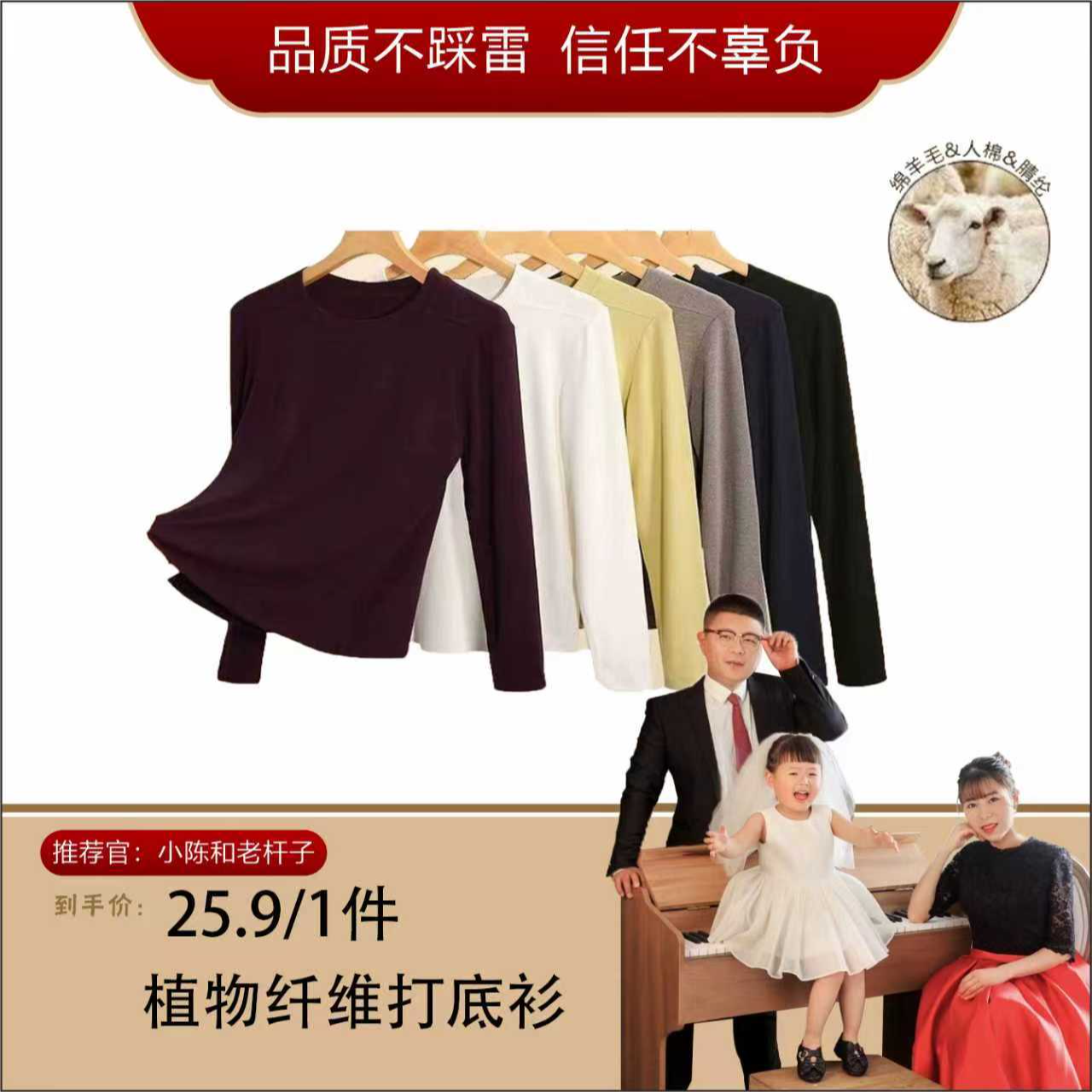 秋冬新款女羊毛衫天鹅长袖圆领打底时尚柔软亲肤-净版