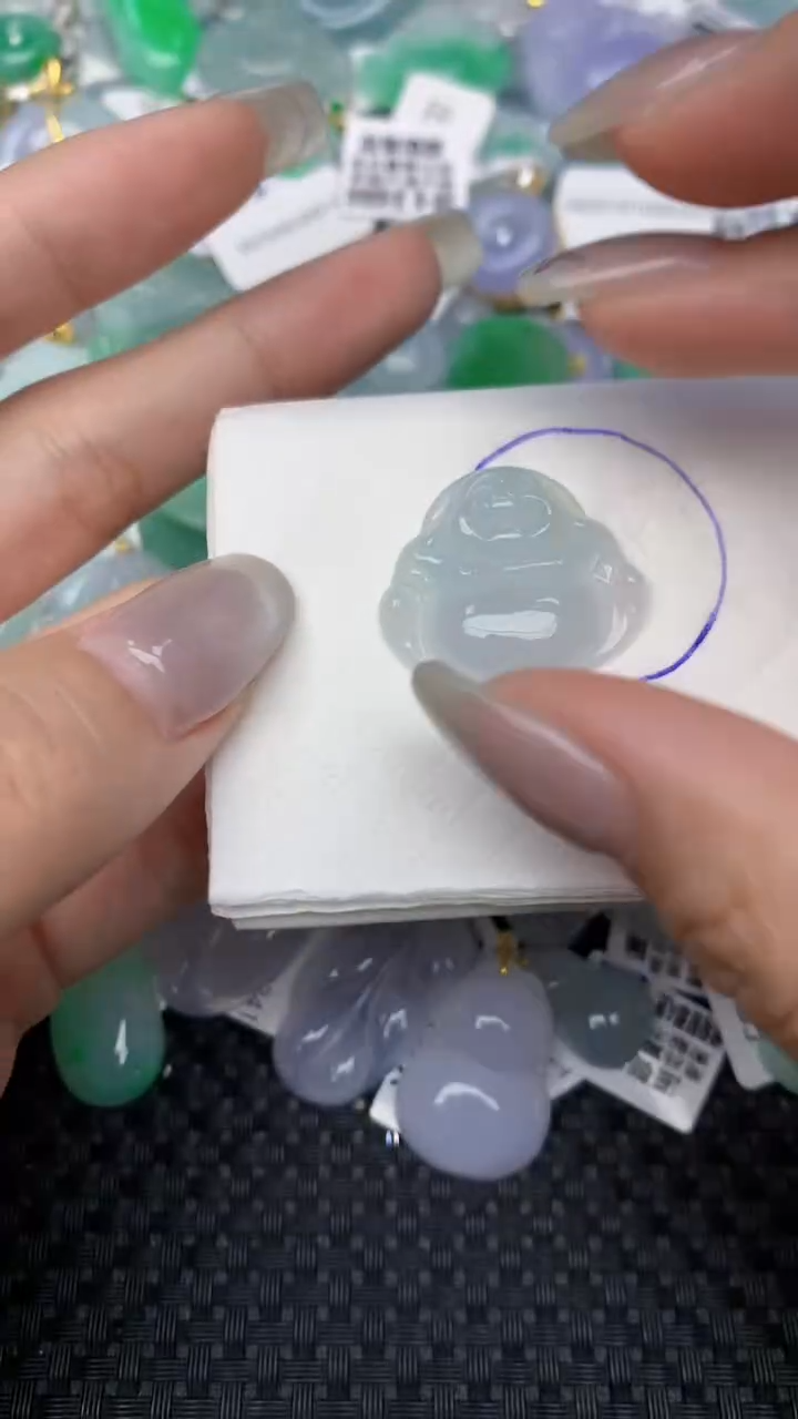 颈饰未镶嵌翡翠天然缅甸翡翠a货百元以上9元证书费自理