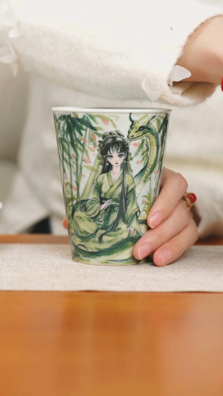 【闪购商品】景德镇正春堂听墨小青可乐杯