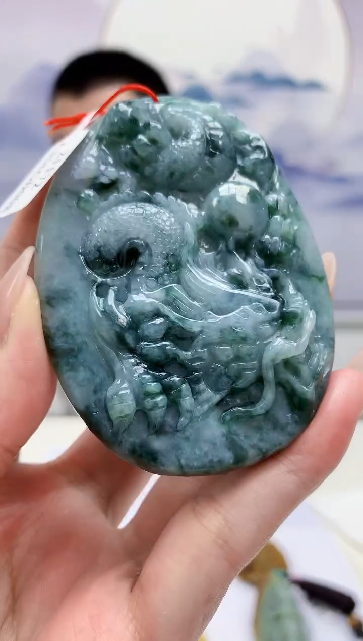 【闪购商品】定制翡翠未镶嵌4812MM-毛货挂件20