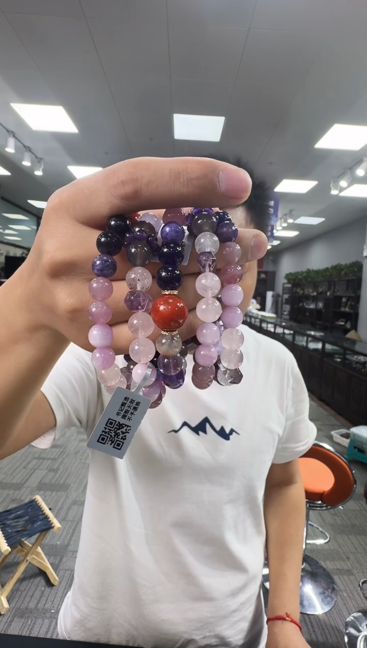 水晶手链未镶嵌DX5393 约9mm多样性发一件