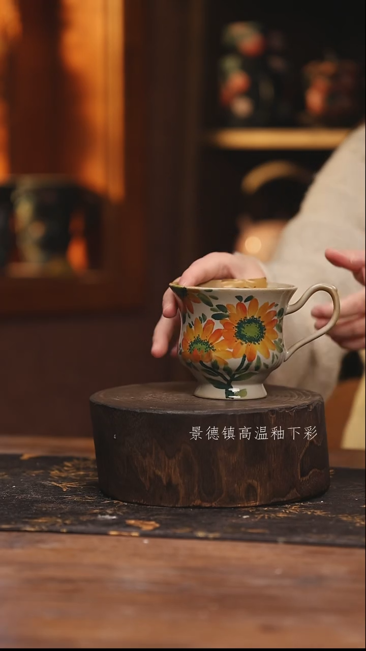 陶瓷景德镇高温釉下手绘陶瓷@L359@