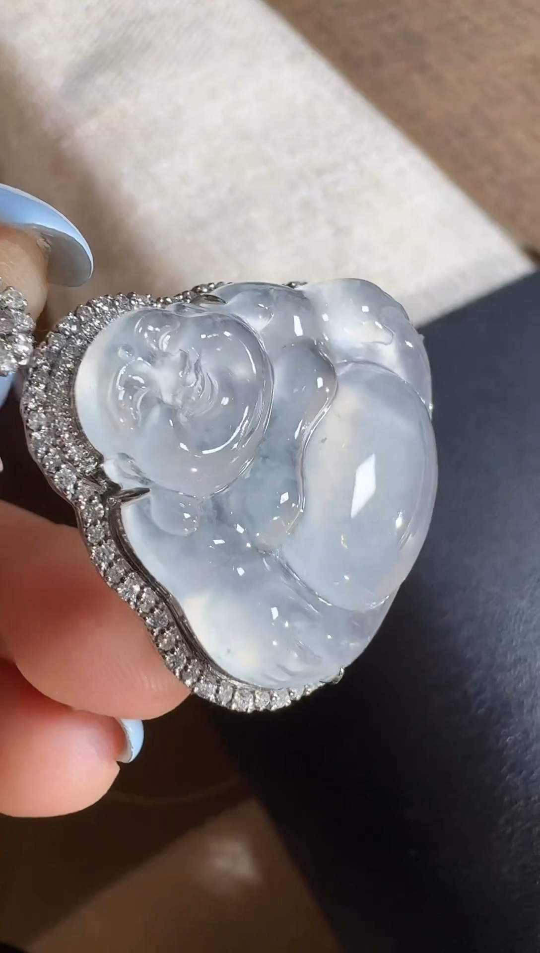 【闪购商品】翡翠颈饰18K金镶嵌【源头工厂】钻石镶嵌