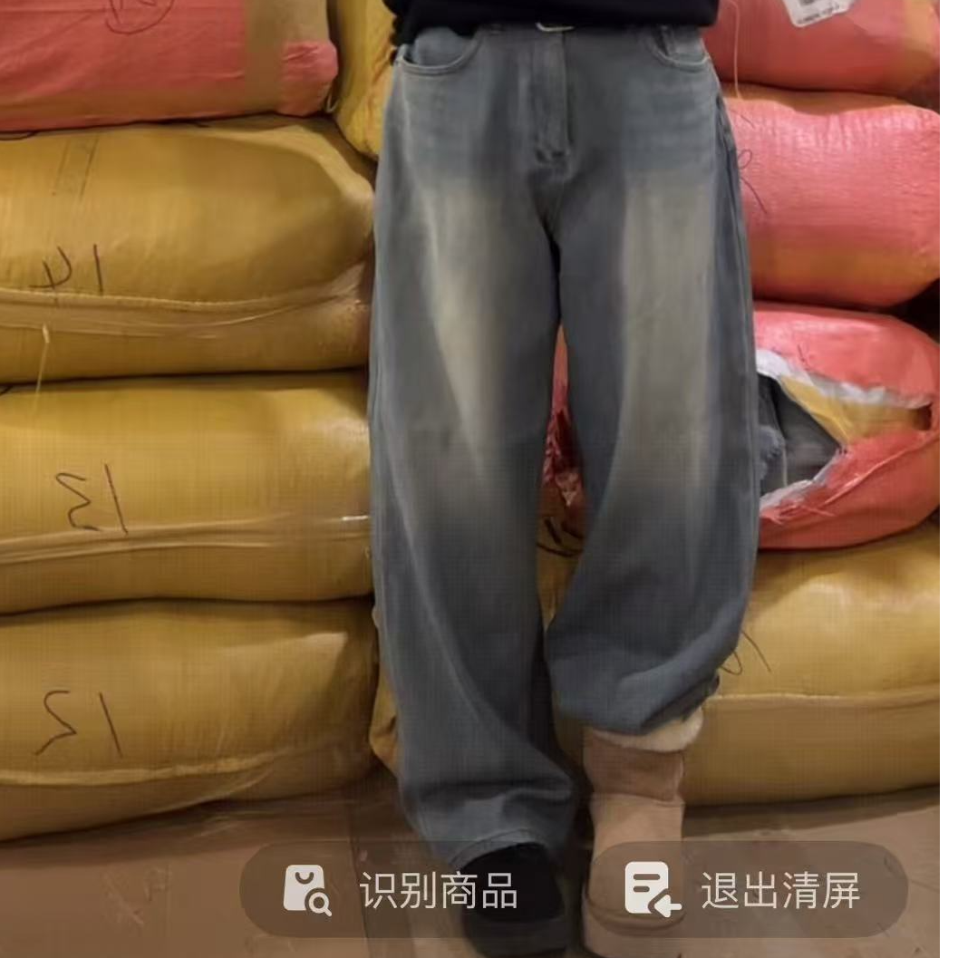 喜喜家韩国东大门档口正品加绒牛仔裤