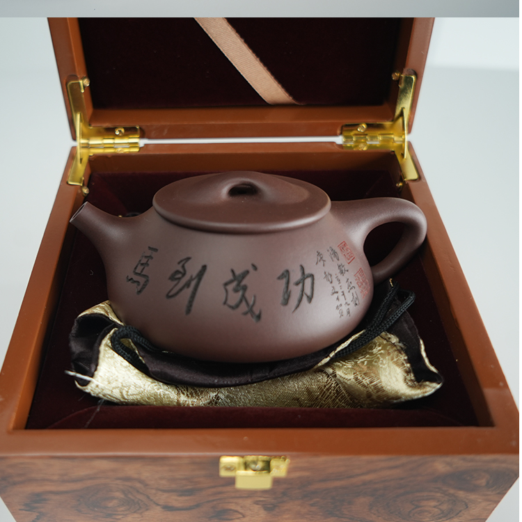 悲鸿马到成功景舟石瓢壶宜兴黄龙山原矿泥料泥壶