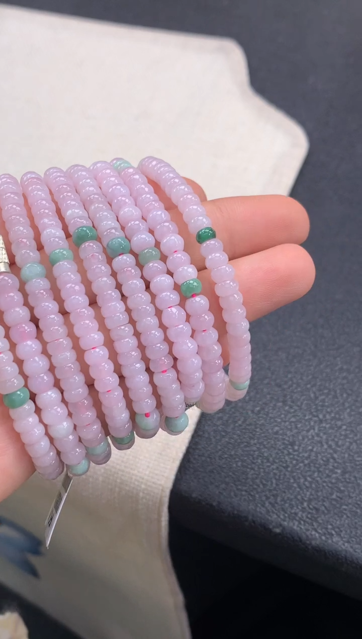 未镶嵌手串翡翠FC492 翡翠算盘珠手串 多样性发其一