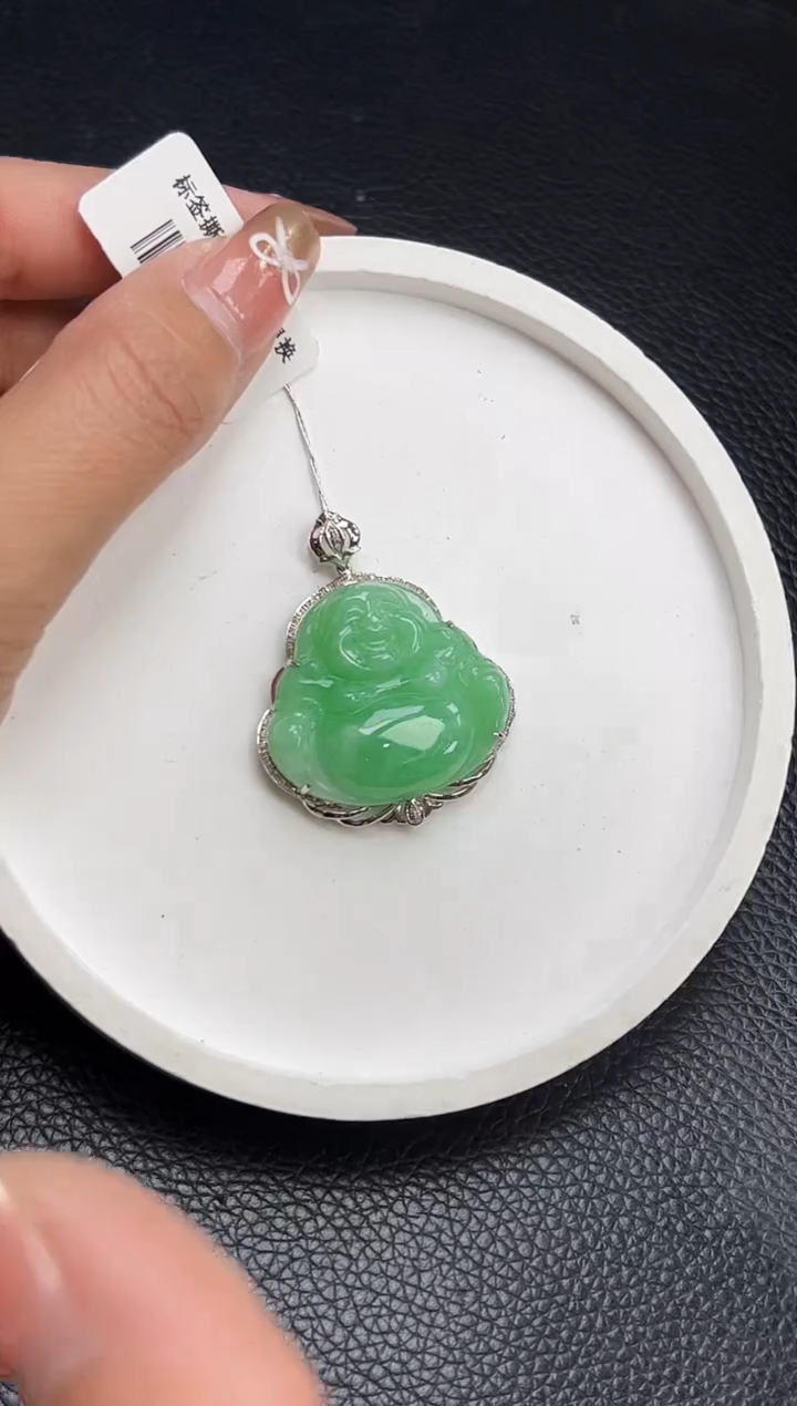 【闪购商品】翡翠颈饰18K金镶嵌YM125-3 佛公