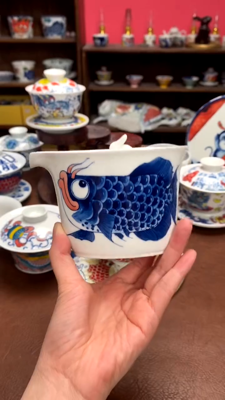 【闪购商品】龙鱼手抓壶景德镇昨明陶瓷