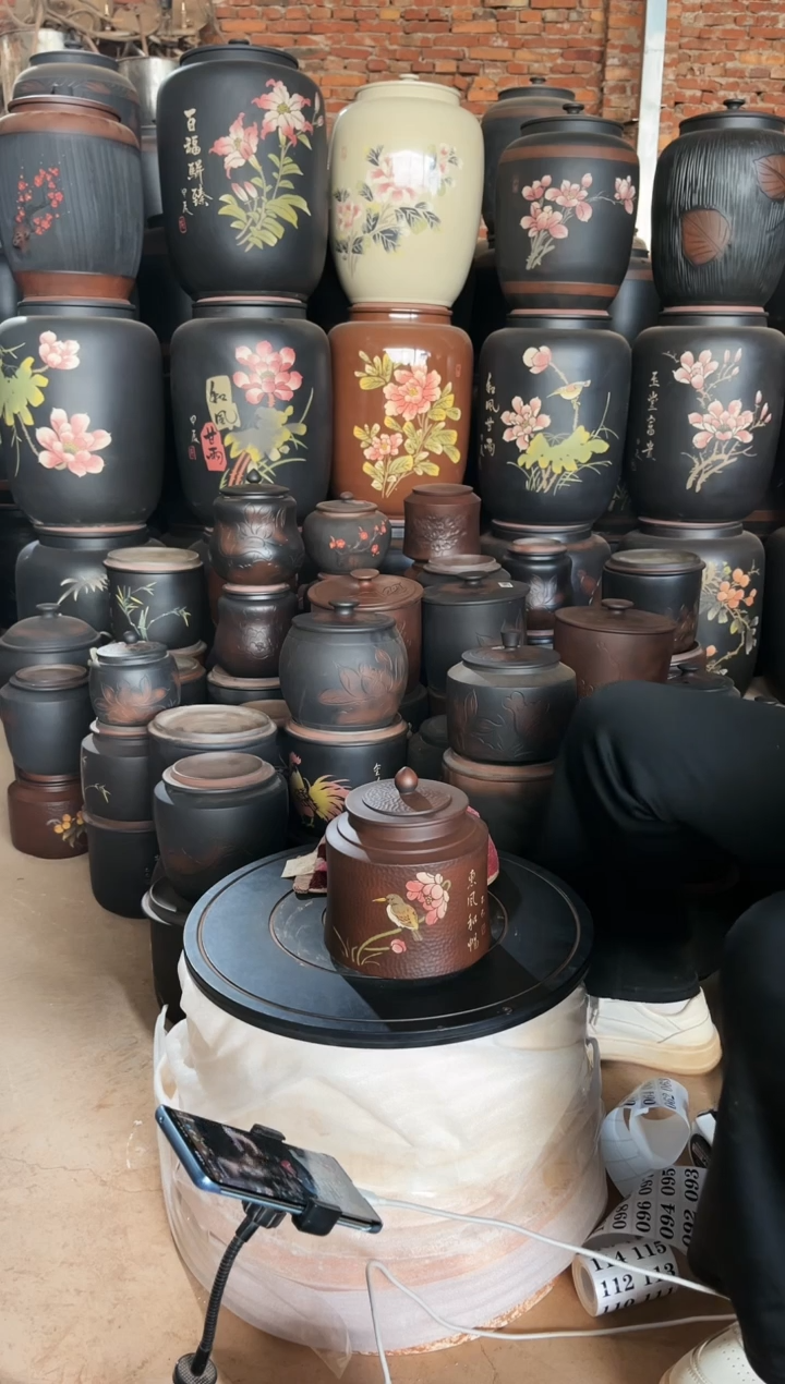 【闪购商品】壶瑕疵茶叶罐 小蛮腰古铜色  062