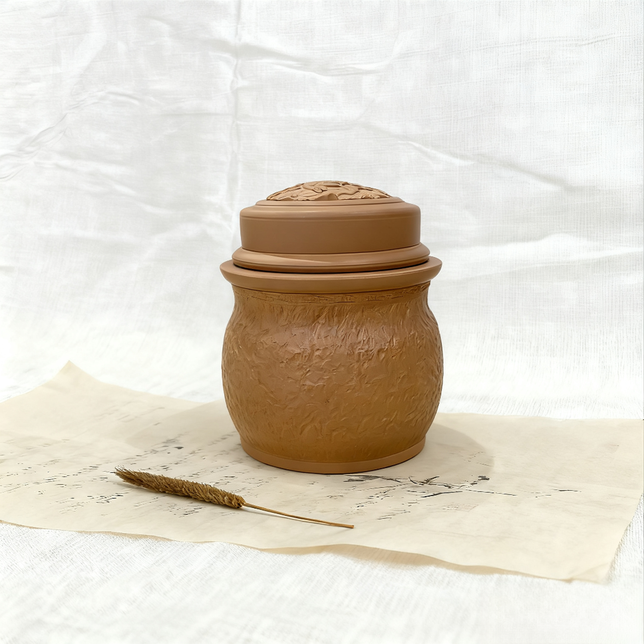 油葫芦叫罐泥罐黑白虫马竹蛉蝈蝈蟋蟀罐原色核桃纹瓶蛐蛐叫罐