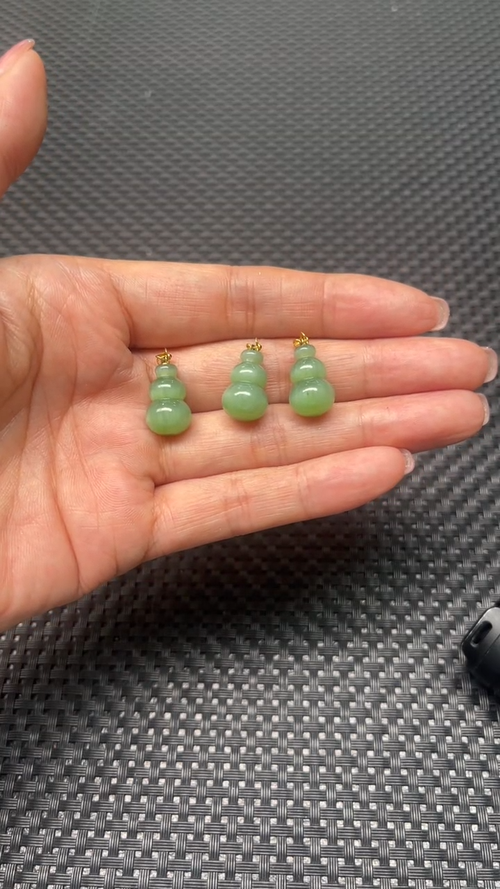 【闪购商品】和田玉吊坠18K金镶嵌多样性发1件 约15*9mm