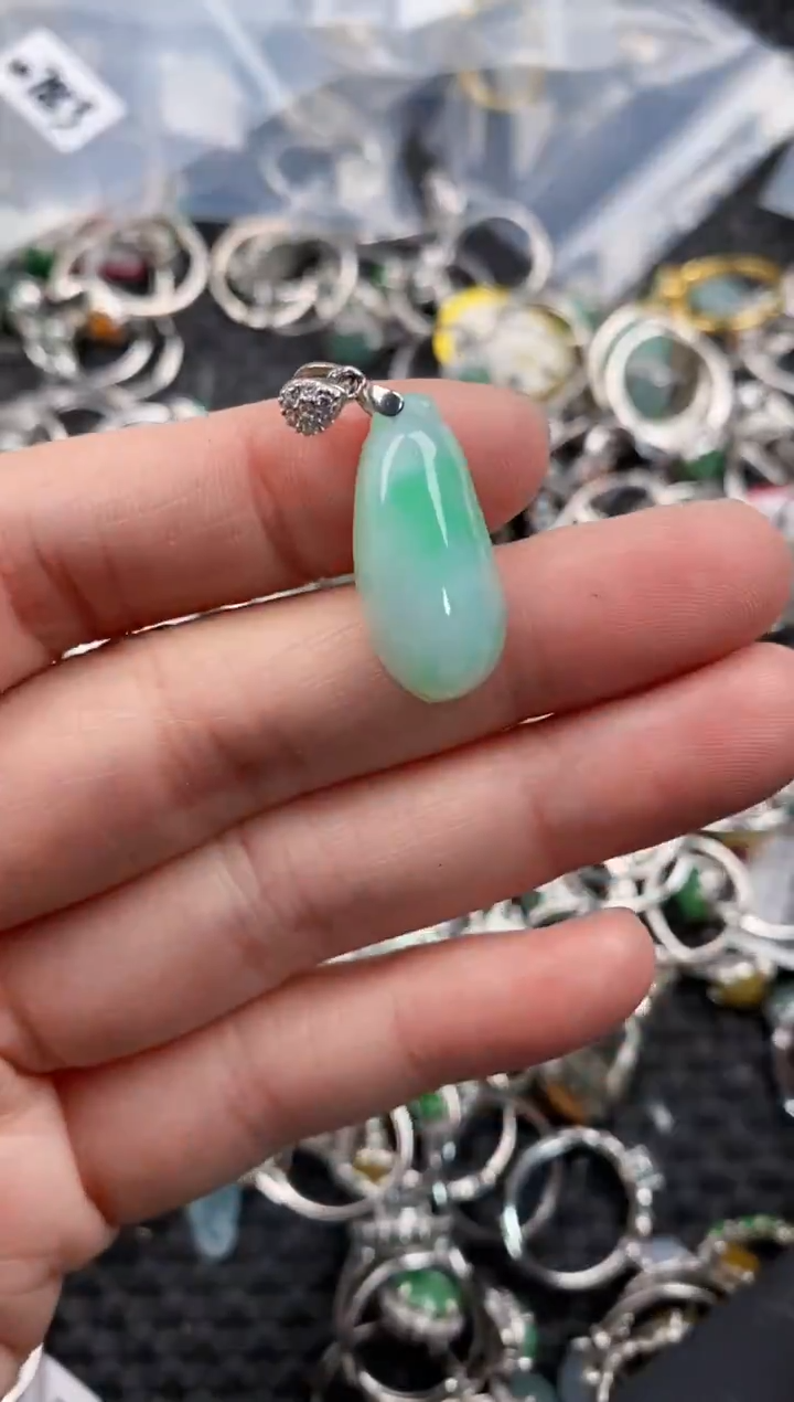 银S925镶嵌戒指翡翠10-10-10     6